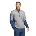 Mens Colour Block Quarter Zip Golf Pullover grey-crew-navy-hg8831